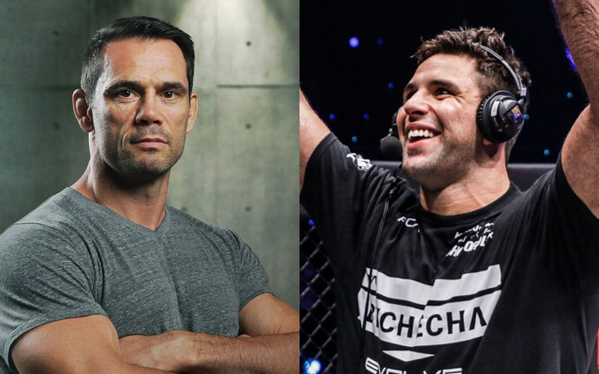 Rich Franklin (L) would want to see Marcus &#039;Buchecha&#039; Almeida (R) climb the heavyweight rankings. | [Photo: ONE Championship]