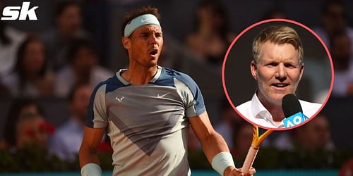 Jim Courier (inset) has commented on Rafael Nadal's Madrid defeat.