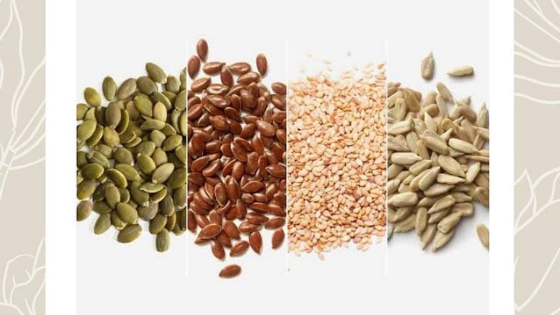 Seed cycling for hormones and maintaining optimal health. (Image by @healthcoach_swapna/Instagram)
