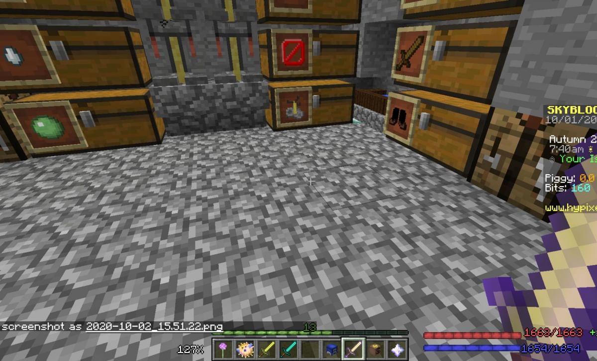 How to make an end stone sword in Minecraft Hypixel Skyblock