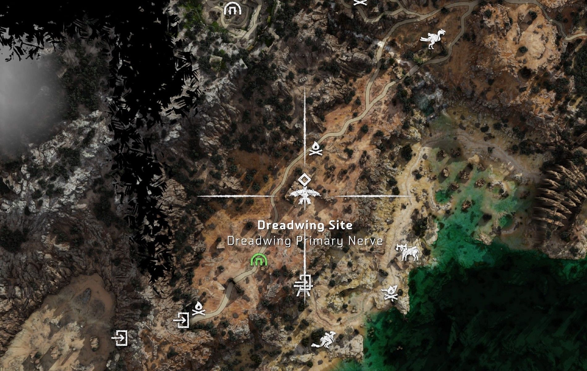 Look towards the GAIA base for a consistent location. (Image via Guerilla Games)