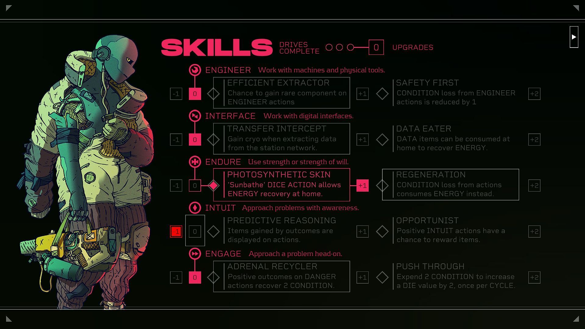 The skill tree (Image via Citizen Sleeper)