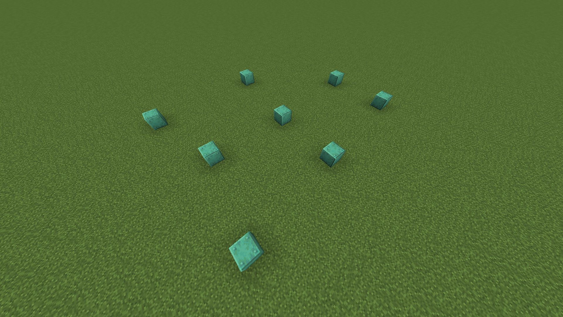 Separately placed blocks will oxidize quicker (Image via Minecraft)
