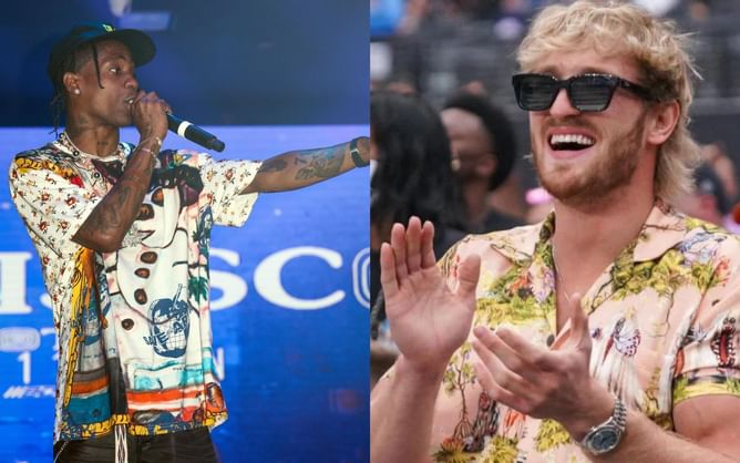 Watch: Travis Scott makes Logan Paul drink at E11EVEN Miami