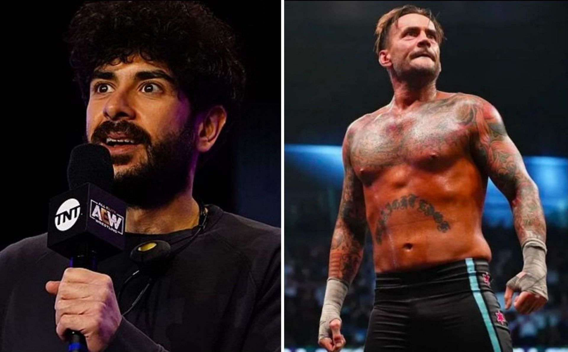 Tony Khan (left); CM Punk (right)