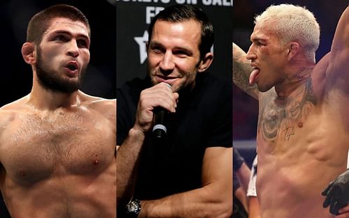 L-R: Khabib Nurmagomedov, Luke Rockhold, and Charles Oliveira