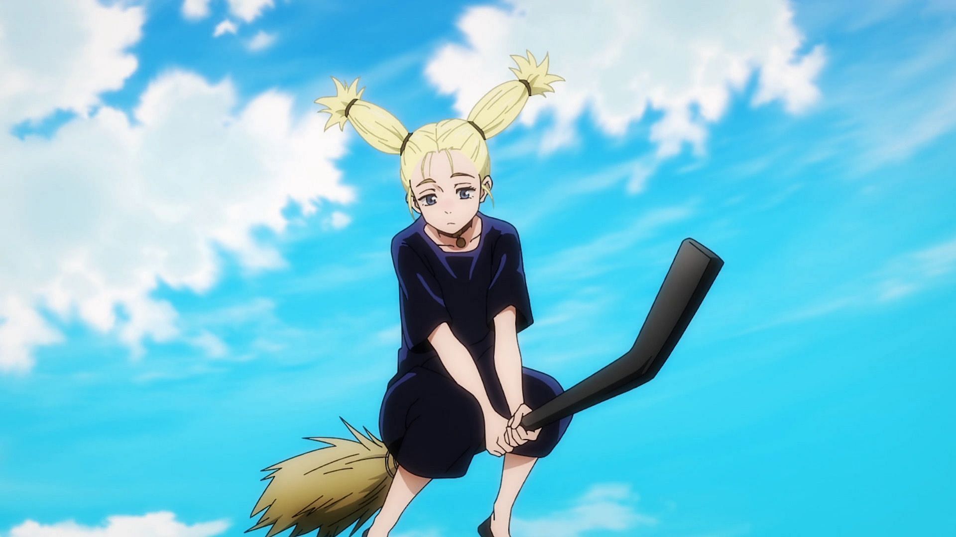Momo is adept at flying a broomstick (Image via Jujutsu Kaisen)