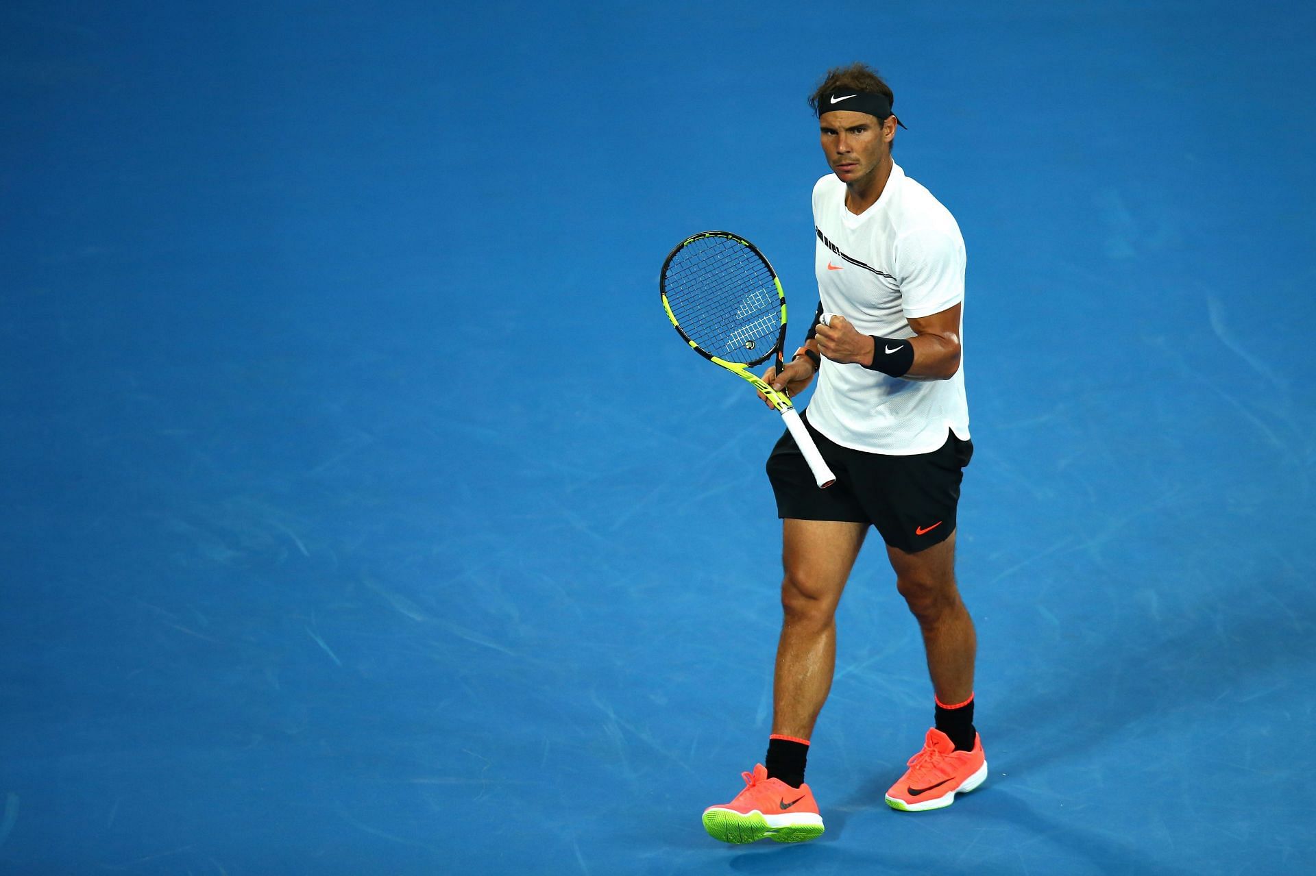 Rafael Nadal during the 2017 Australian Open final