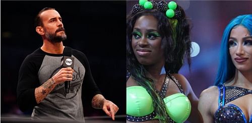 CM Punk (left) and Naomi-Sasha Banks (right)