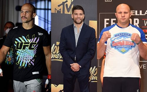 Junior Dos Santos (left), Josh Thomson (middle), and Fedor Emelianenko (right) (Images via Getty)