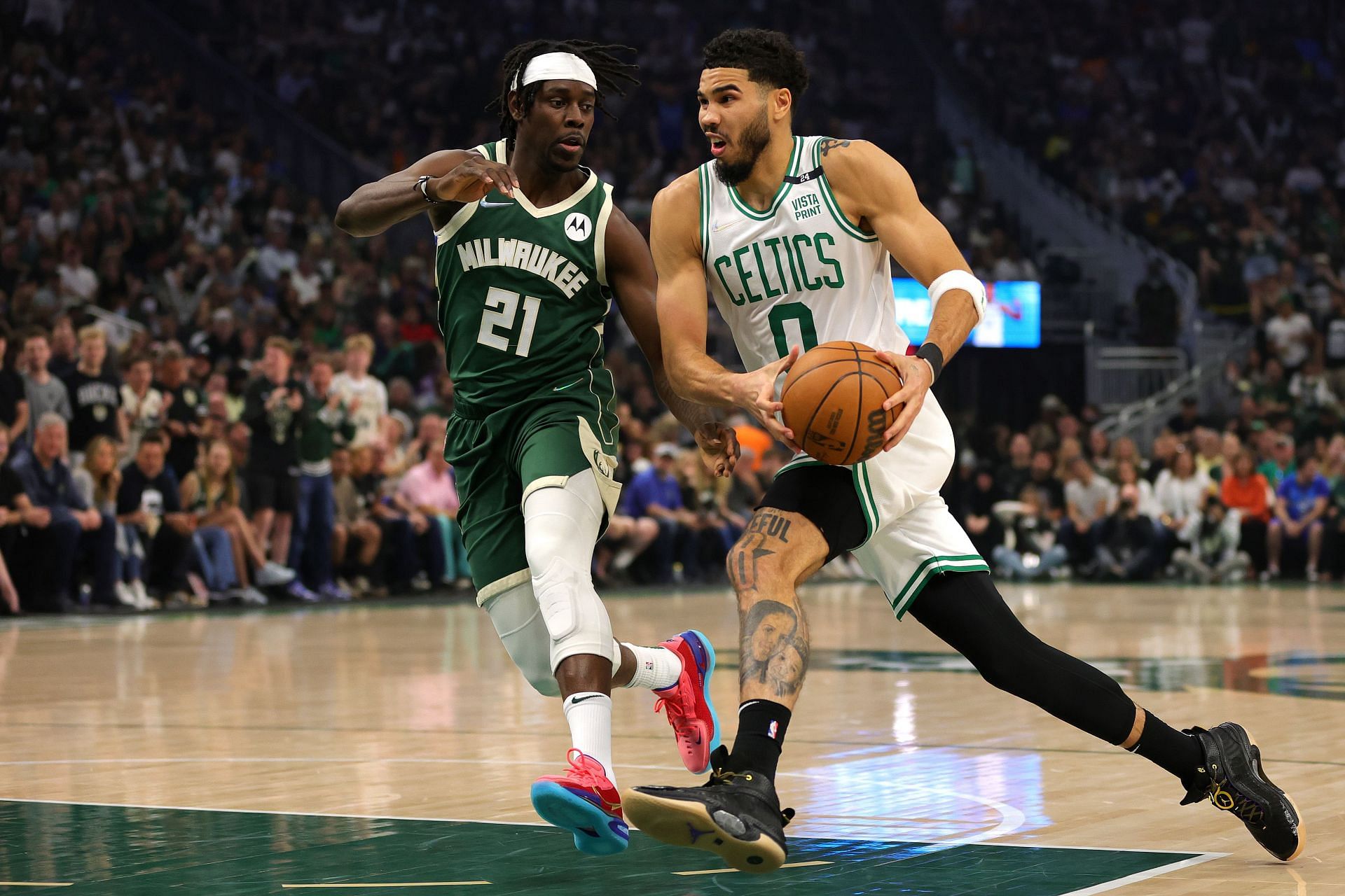 Jayson Tatum ended up scoring 46 points for the Boston Celtics in Game 6 against the Bucks.