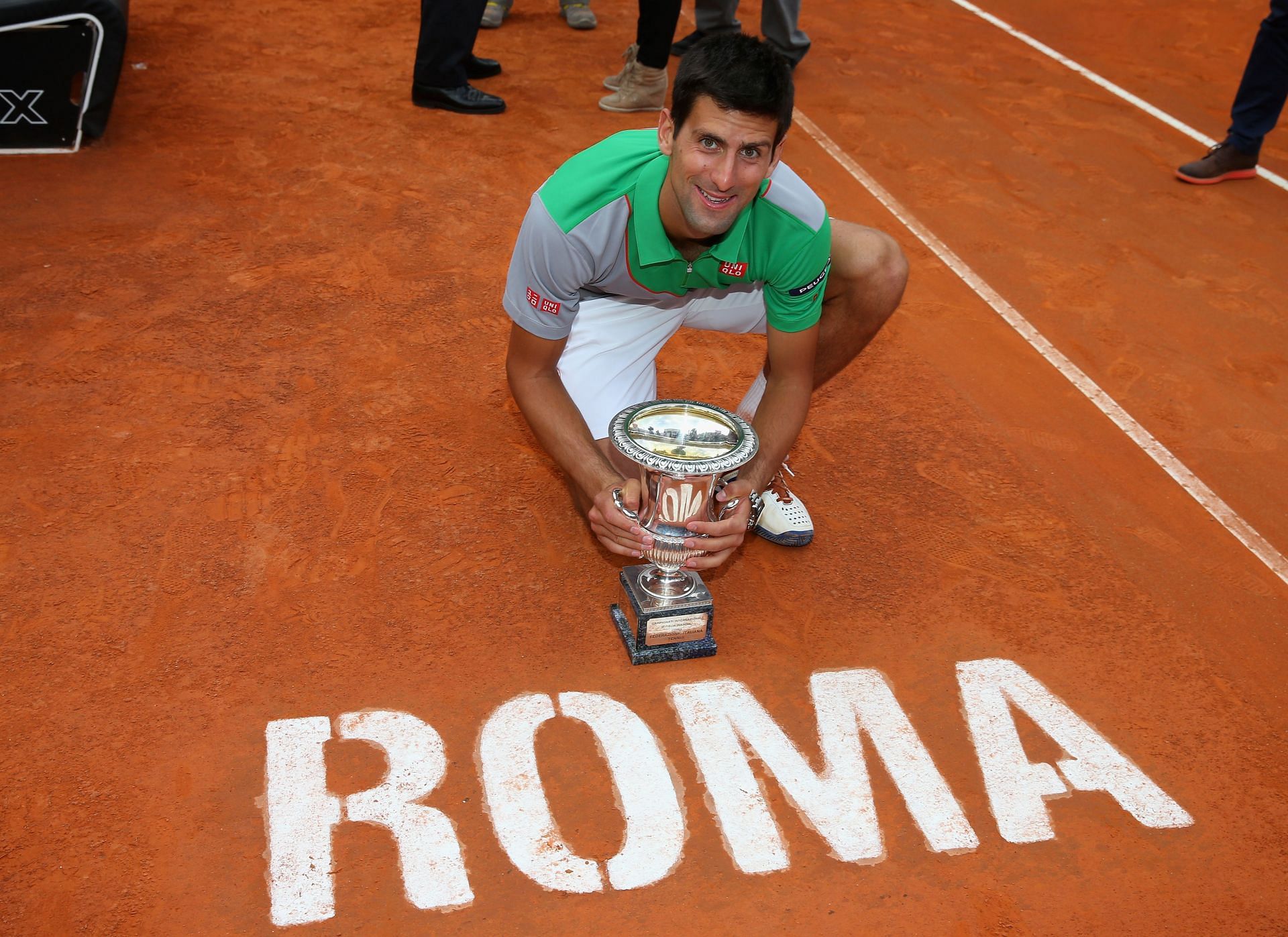 Novak Djokovic after winning his third Rome title in 2014.