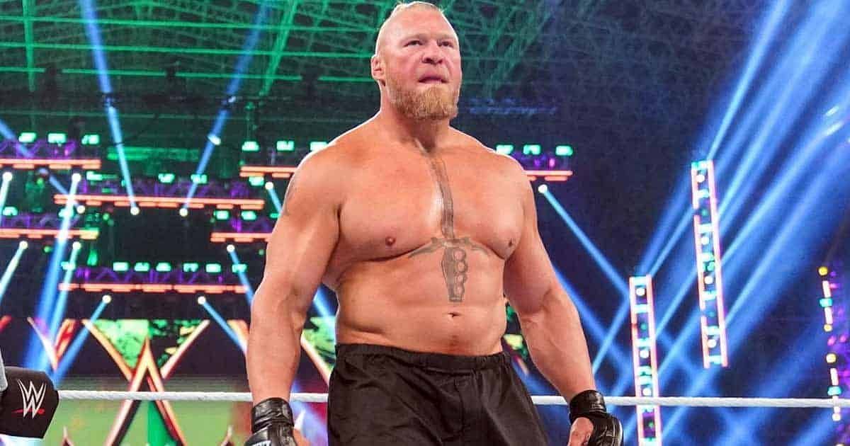 Top AEW star shares throwback video of upset win over Brock Lesnar