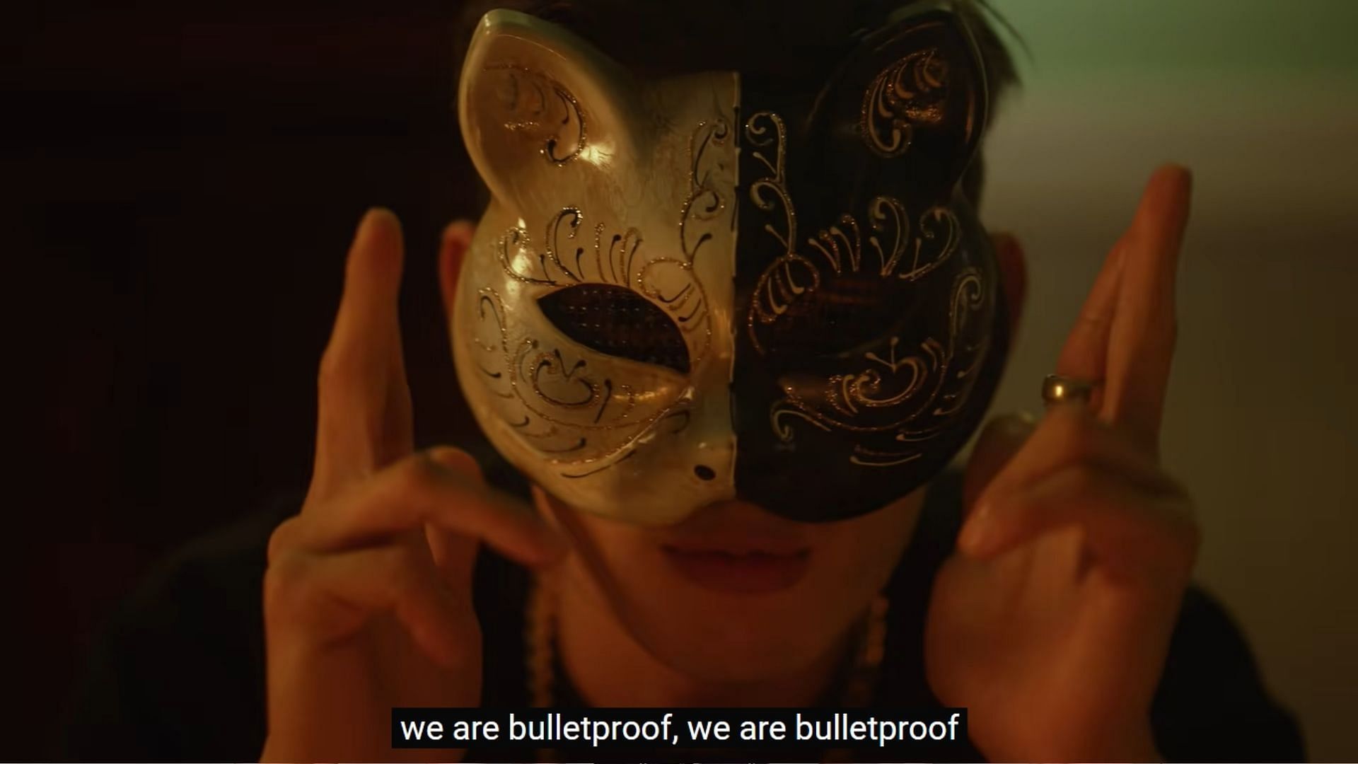 Foxman rapping &#039;We are Bulletproof&#039; in &#039;Show Me Your Pride&#039; (Image via LIONESSES/YouTube)