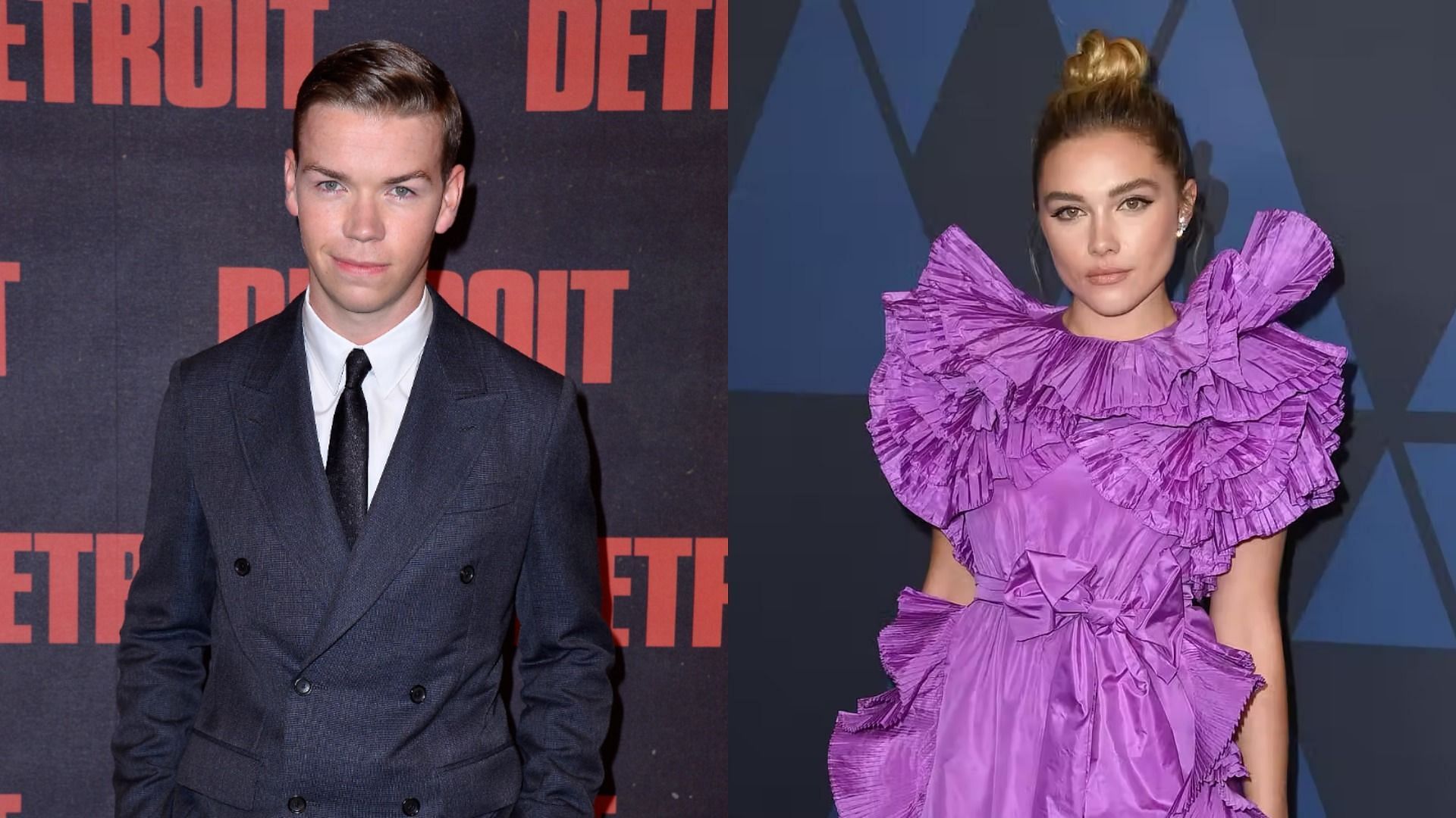 Florence Pugh and Will Poulter starred together in 2019&#039;s film Midsommar (Image via Getty Images/Kevin Winter/Aurelien Meunier)