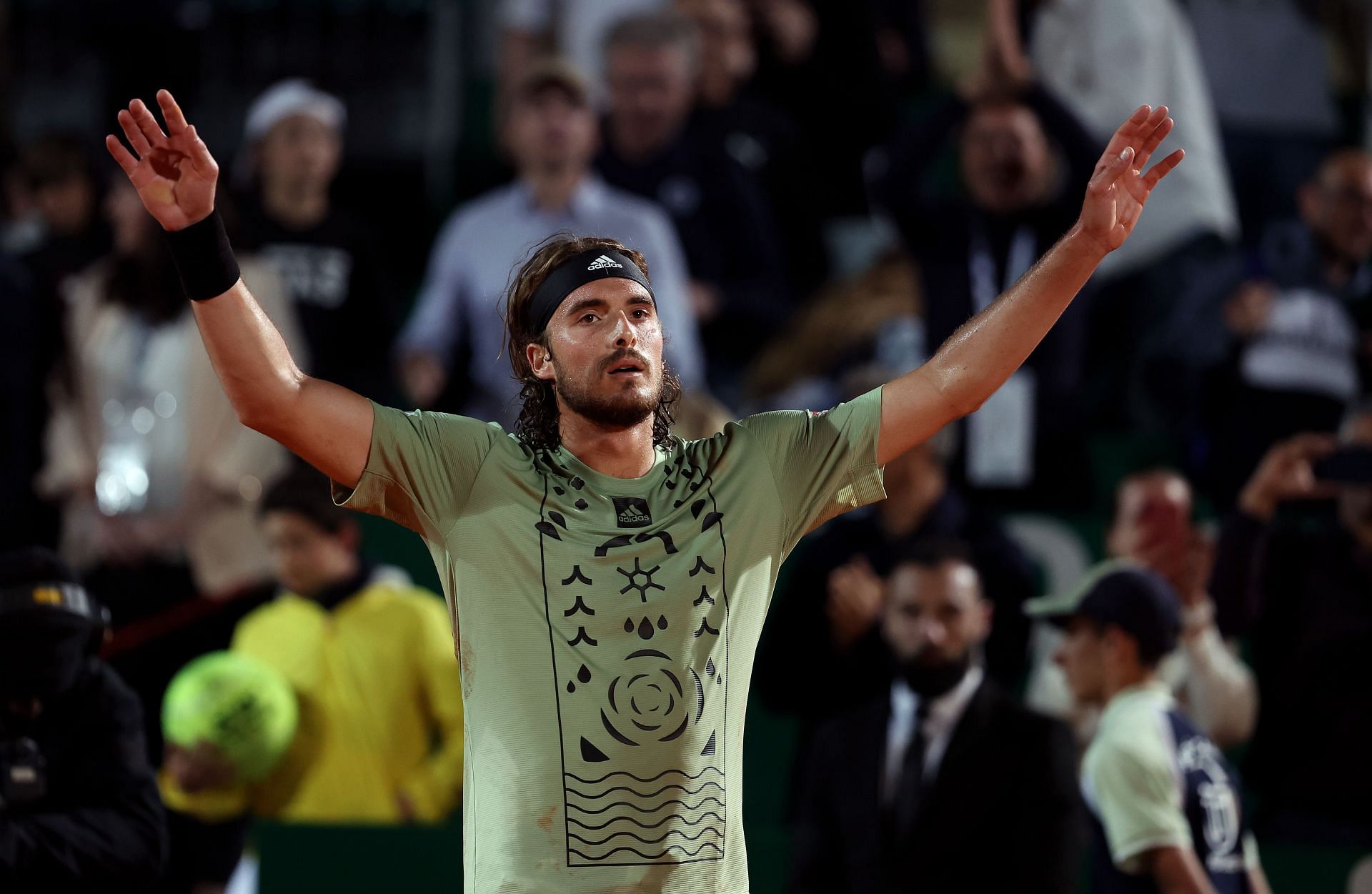 Tsitsipas at the 2022 Rolex Monte-Carlo Masters.