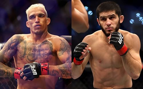 Charles Oliveira (left) and Islam Makhachev (right) (Images via Getty)