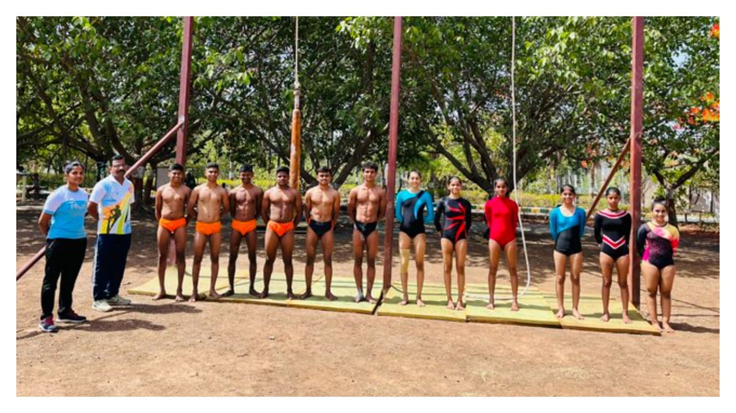 Athletes of Mallakhamb representing Maharashtra in Khelo India Youth Games (Pic Credit: Om Prakash Bhakoria)
