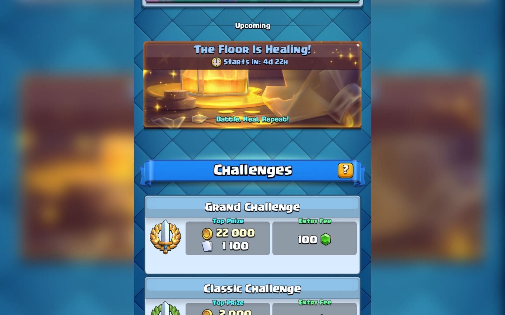 Floor is Healing Challenge in Clash Royale (Image via Sportskeeda)