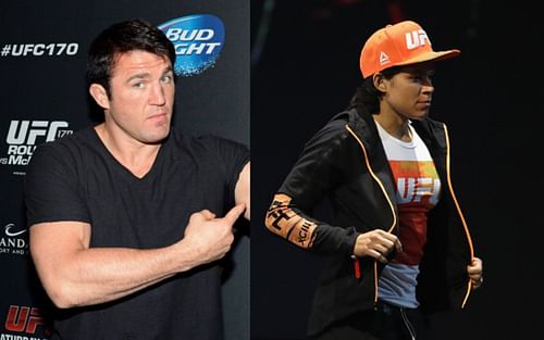 Chael Sonnen (left) and Amanda Nunes (right)