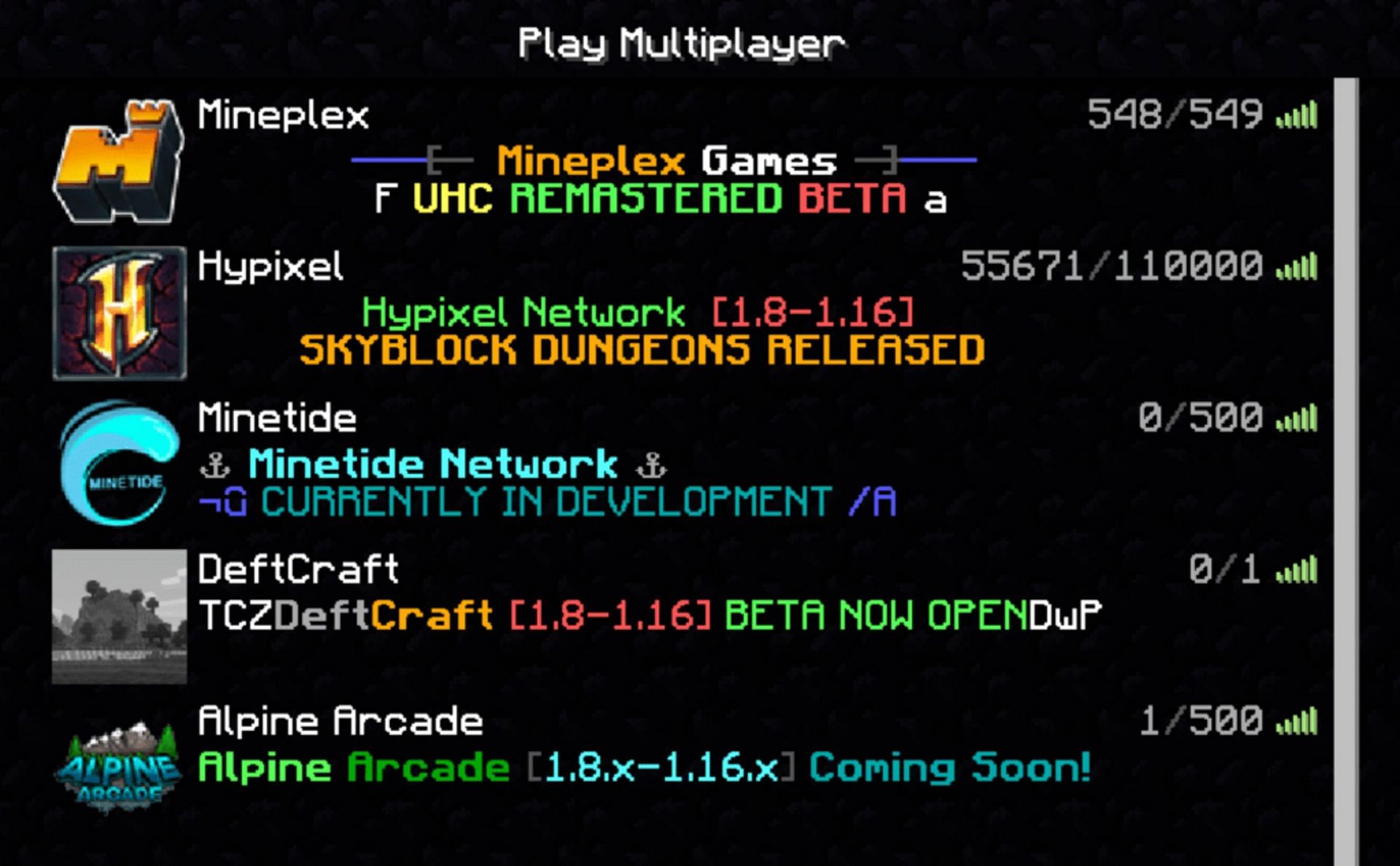 Many servers utilize professional hosting services (Image via Mojang)