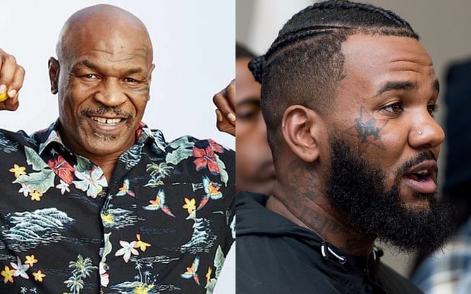 Video: Mike Tyson arm-wrestles 'The Game' while smoking a joint