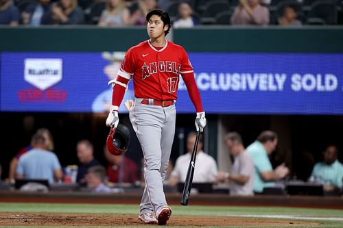 Los Angeles Angels Shohei Ohtani wasn't happy with a strike call.