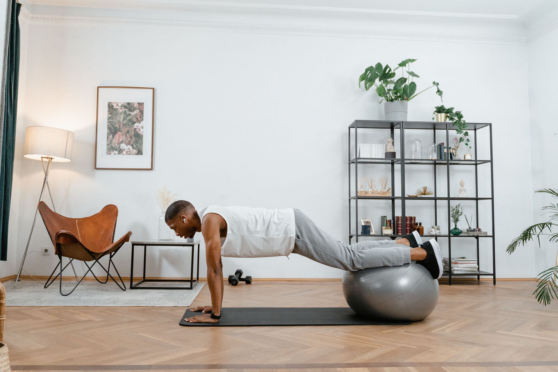 Exercise ball push discount up