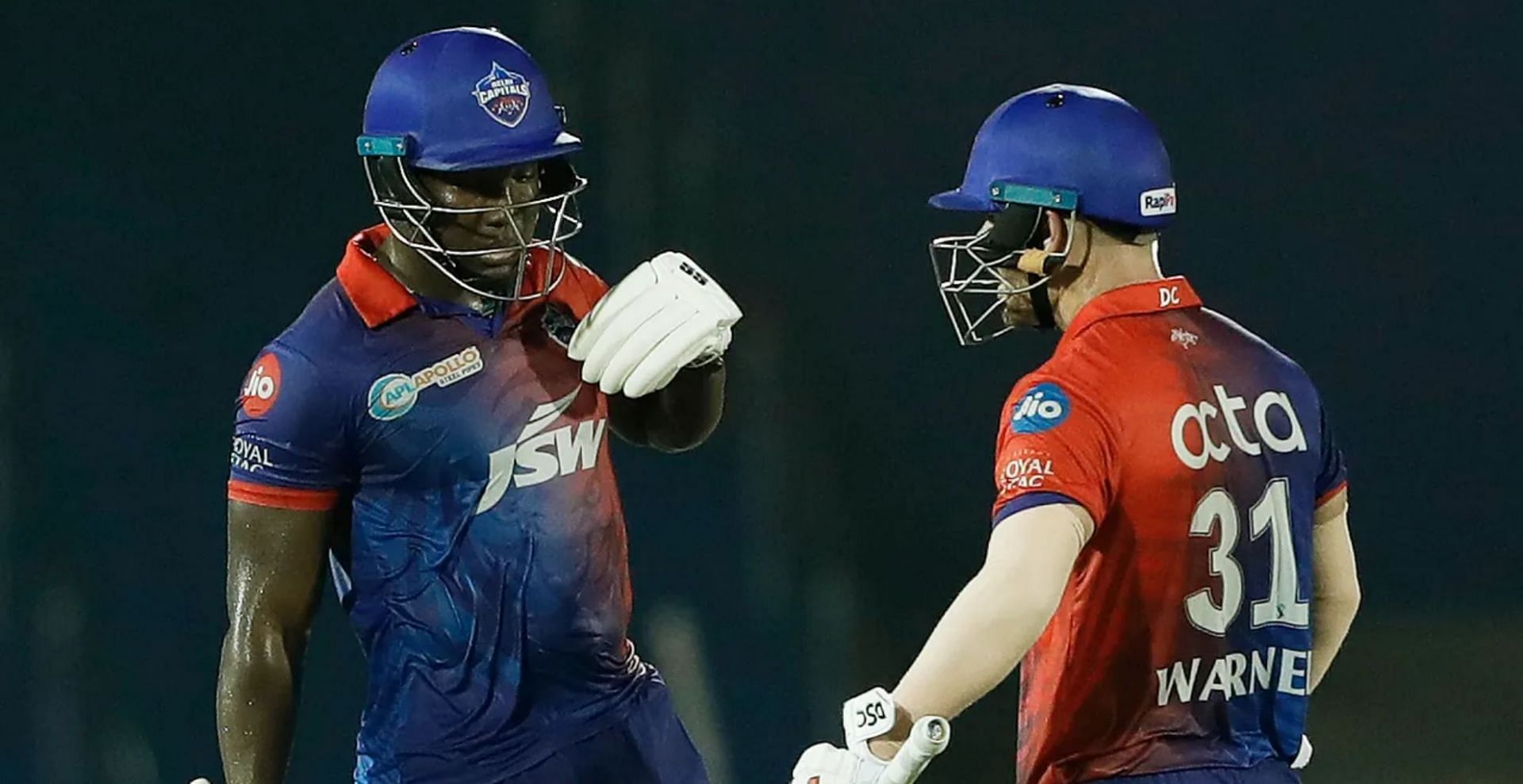 Rovman Powell and David Warner put on a show at the Brabourne Stadium (Credit: BCCI/IPL)