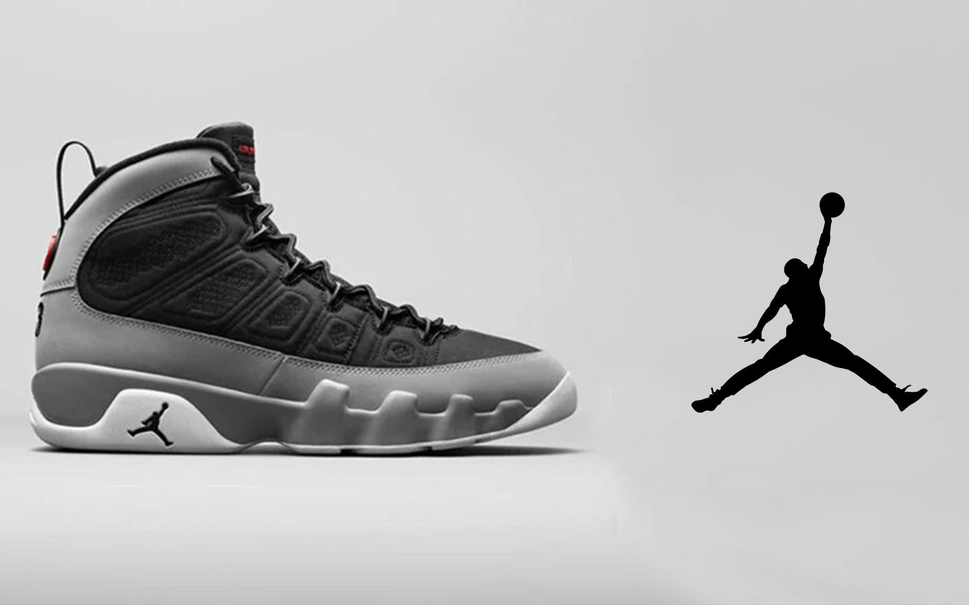 Air Jordan 9 Particle Grey shoe (Image via Sportskeeda)