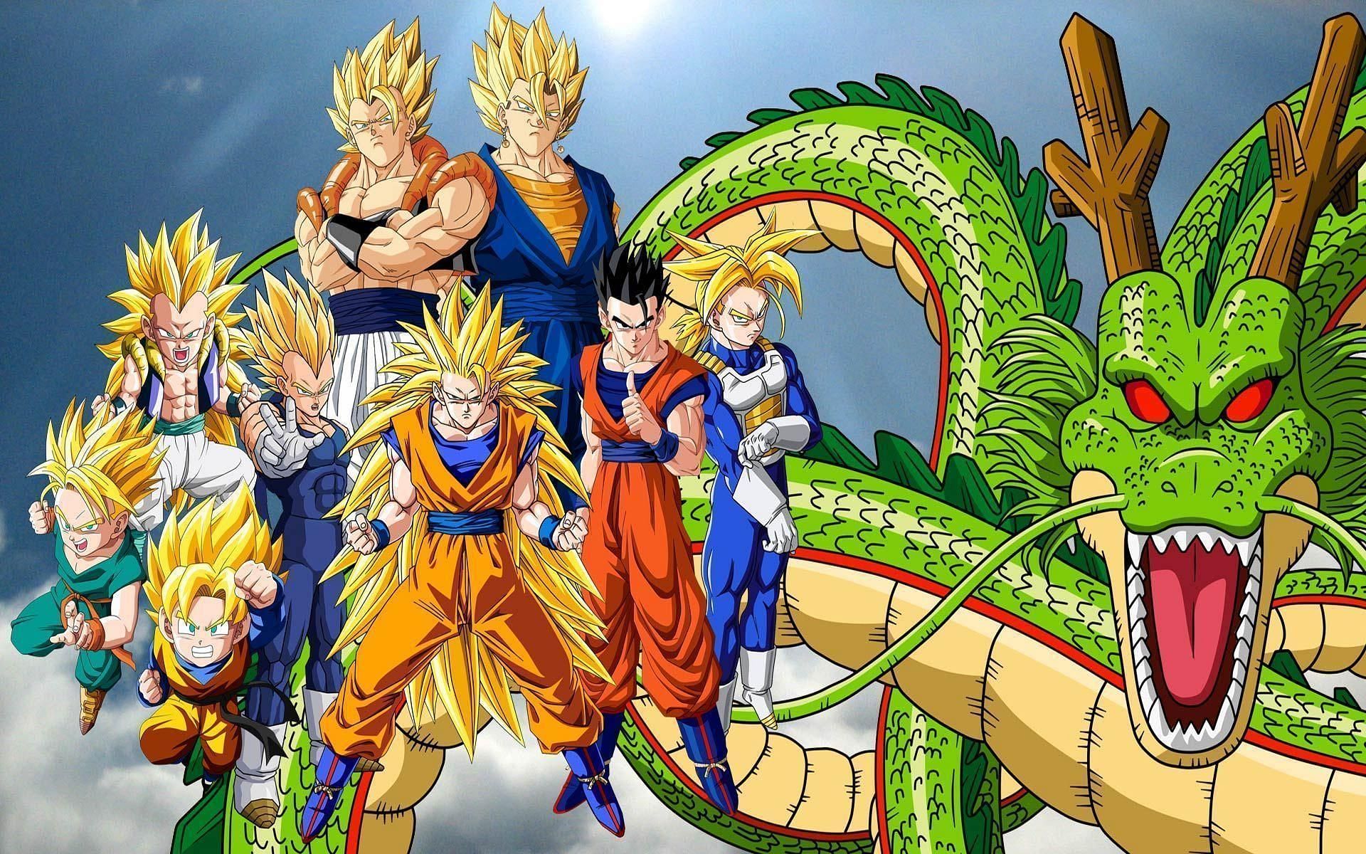 The main cast of Dragon Ball Z (image via Toei animation)