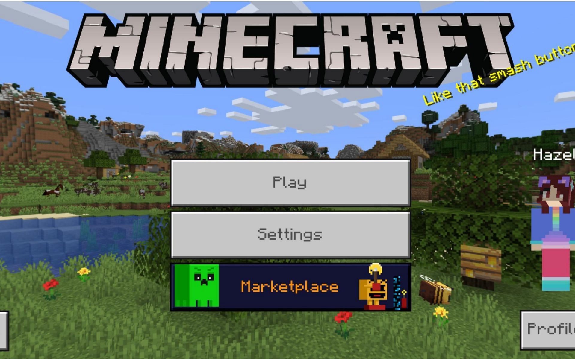 The Minecraft Bedrock menu (Image via Minecraft)