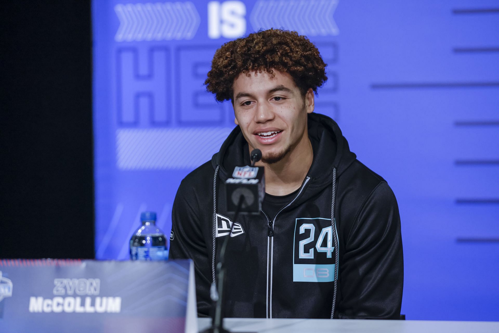 Zyon McCollum at the NFL Combine