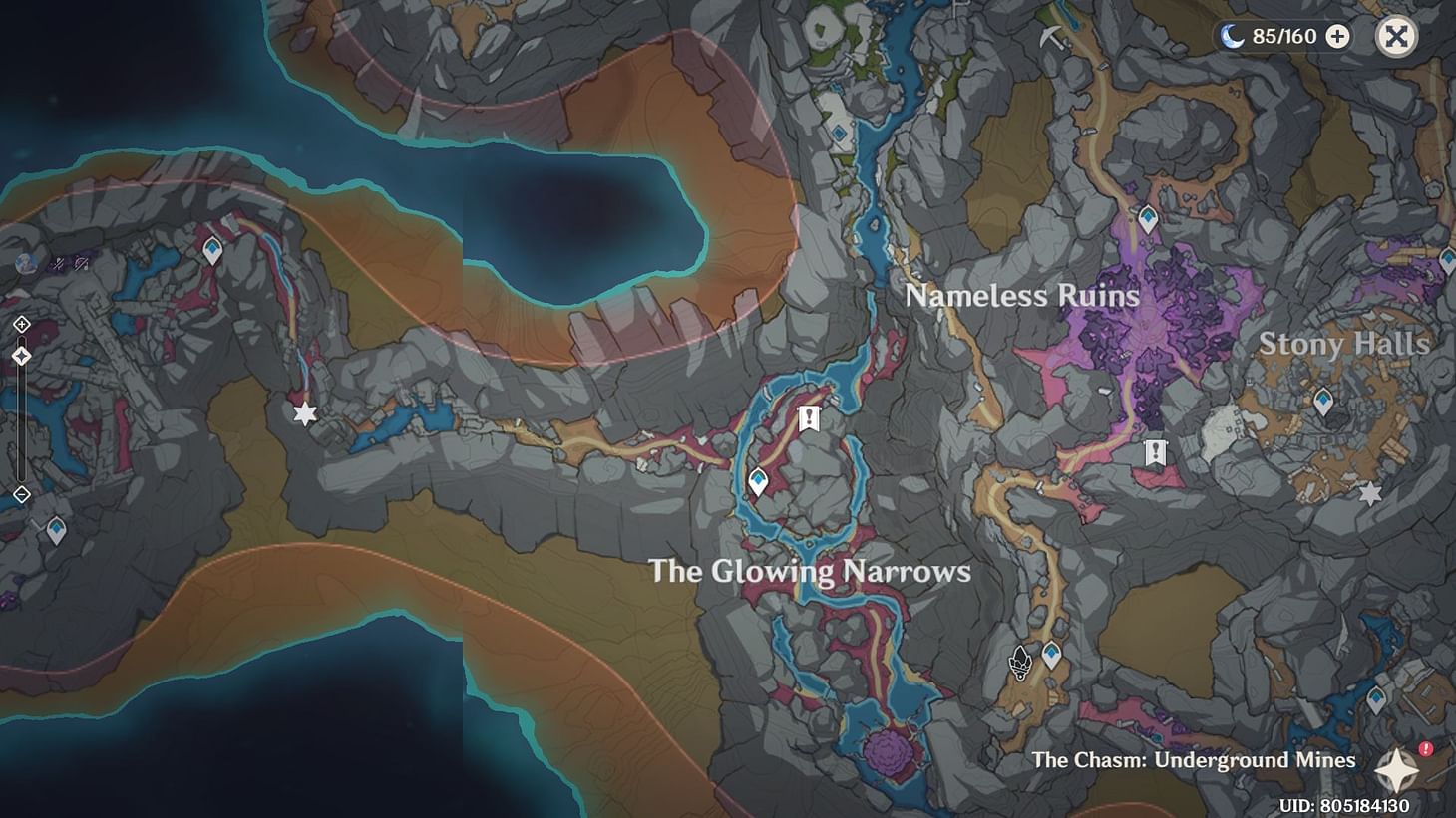 All Genshin Impact Purple text locations in The Chasm: Nine Word Rumor ...