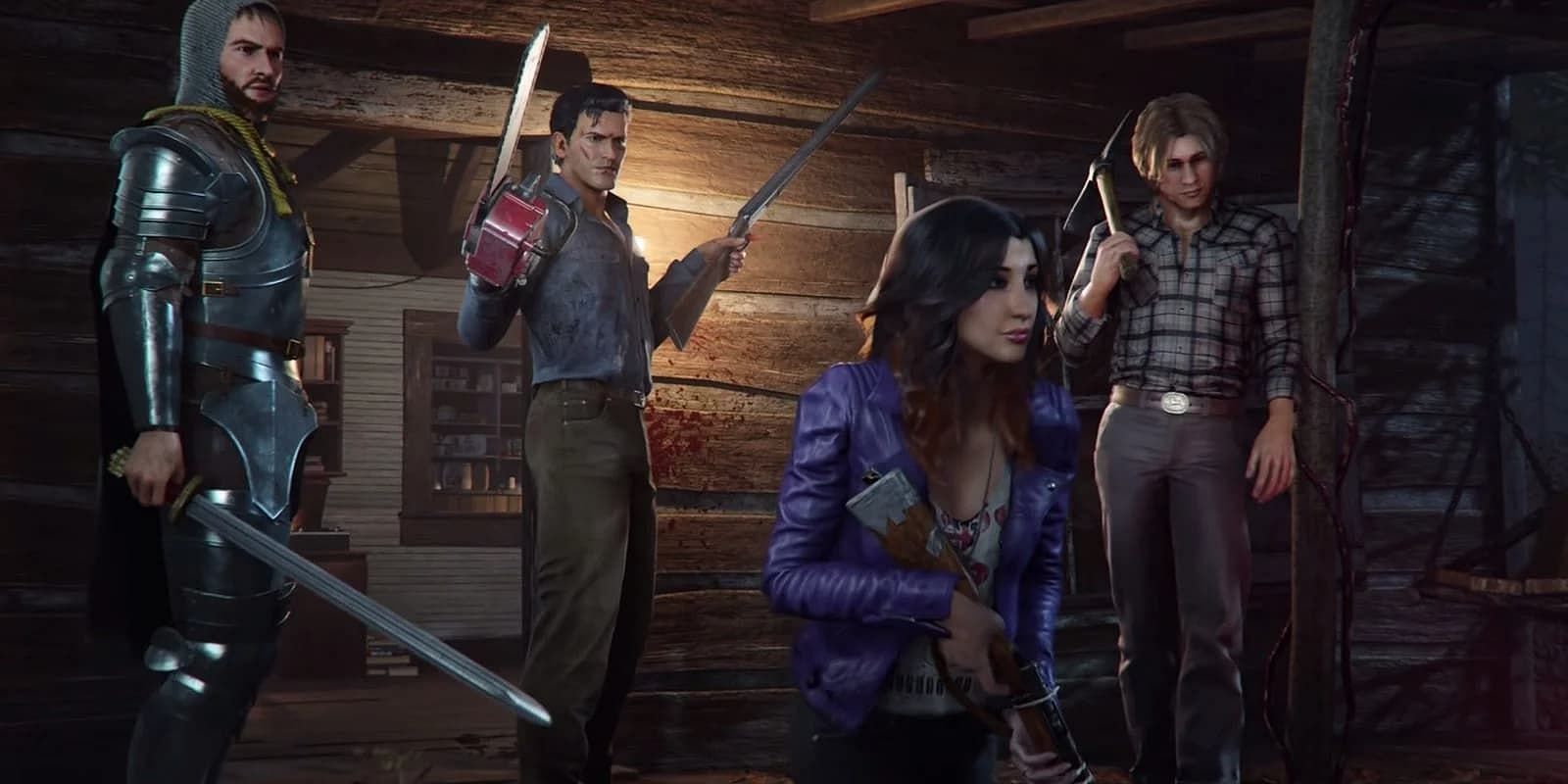 Lord Arthur fights side by side with other Survivors in Evil Dead: The Game (Image via Saber Interactive)