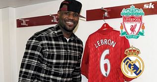 "Don't let the match start until I land" - LeBron James sends message to Liverpool fans as Champions League final against Real Madrid gets delayed