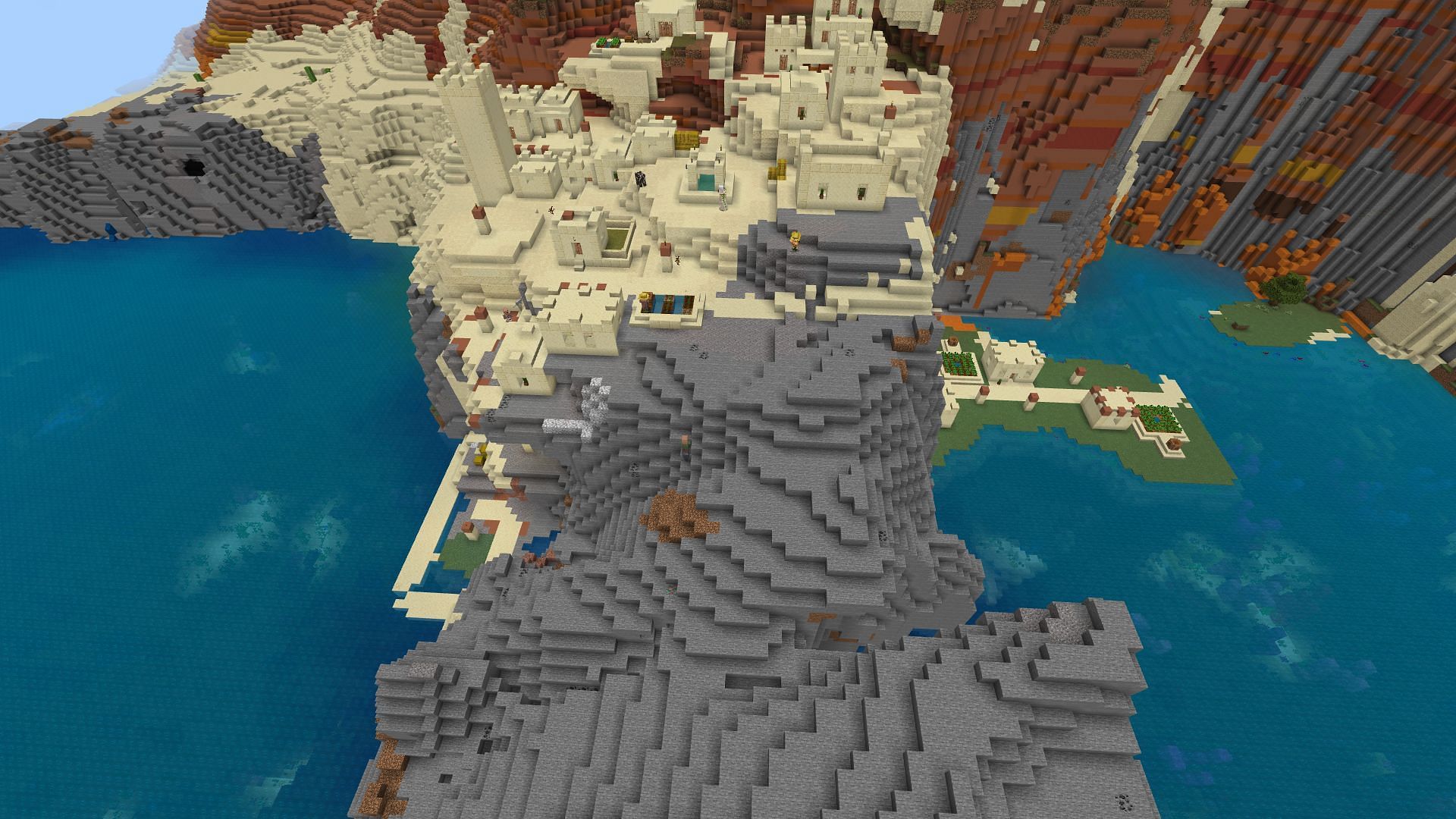 The over the top desert badlands village (Image via Minecraft)