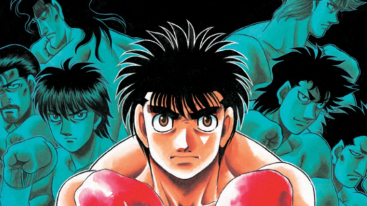 Protagonist Ippo Makunouchi (center) as seen in the series&#039; manga (Image via Kodansha)