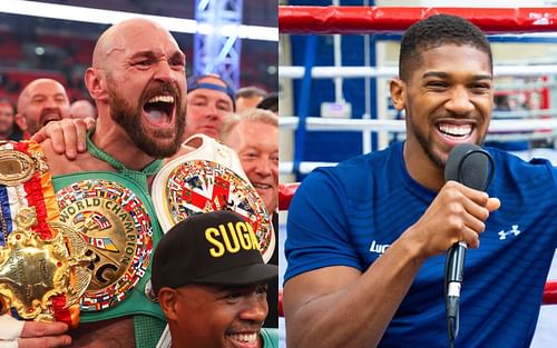 Tyson Fury (left) and Anthony Joshua (right)