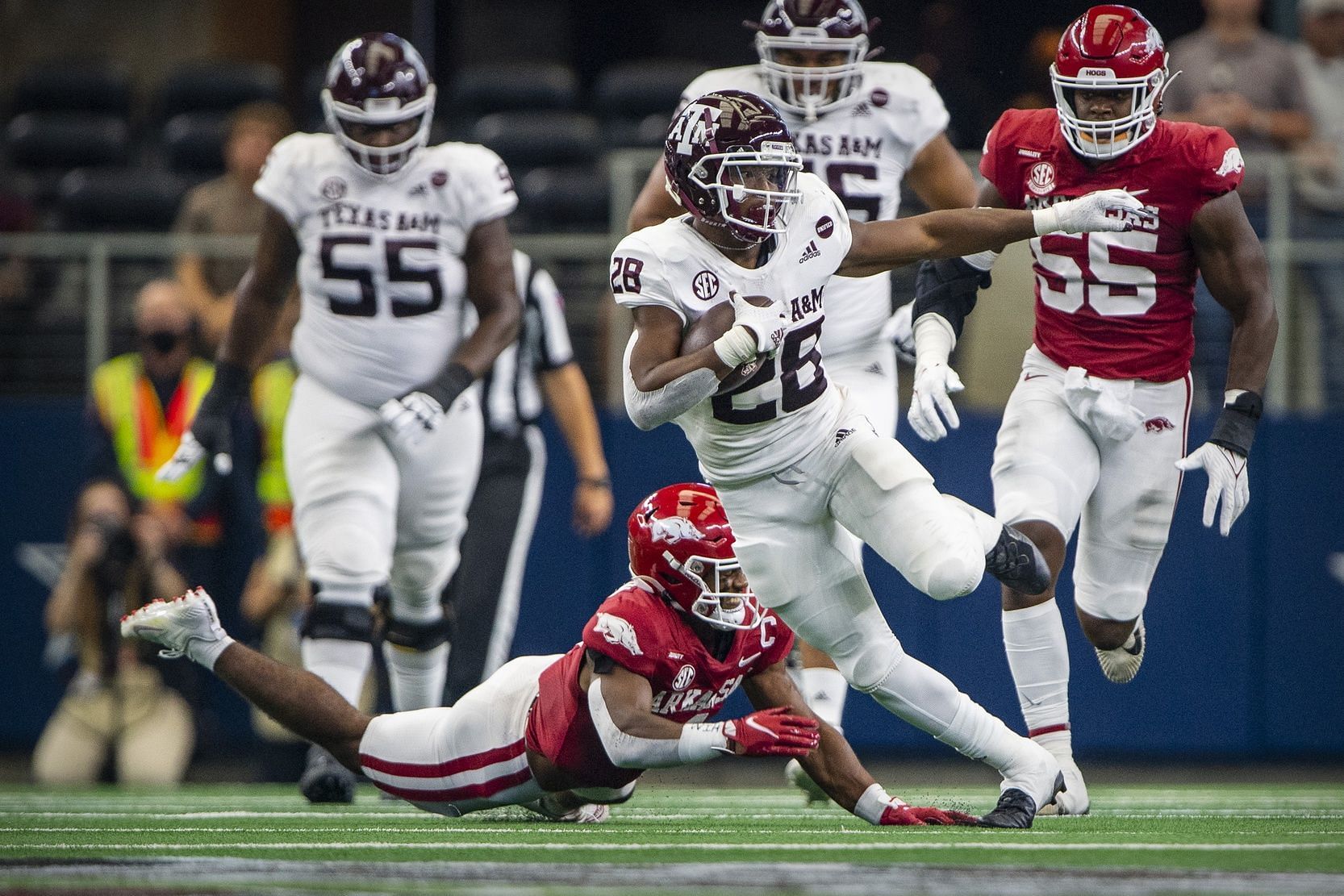 Isaiah Spiller in action for Texas A&amp;M
