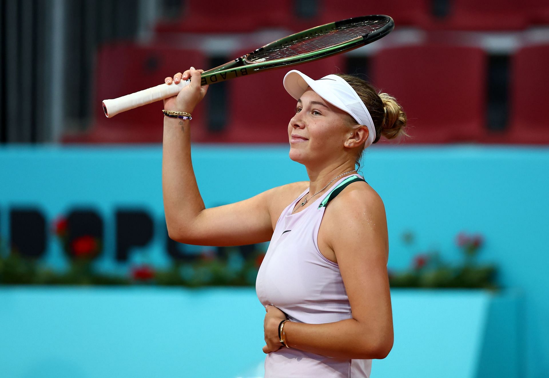 Amanda Anisimova at the 2022 Madrid Open.