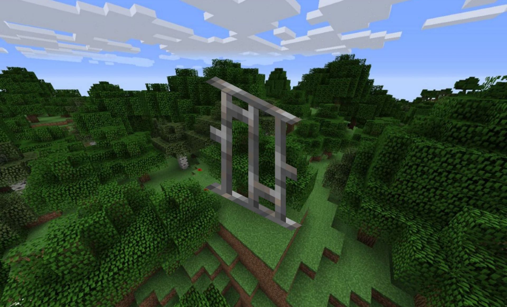Iron bars in Minecraft (Image via Minecraft)