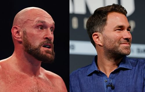 Tyson Fury (left) Eddie Hearn (right)