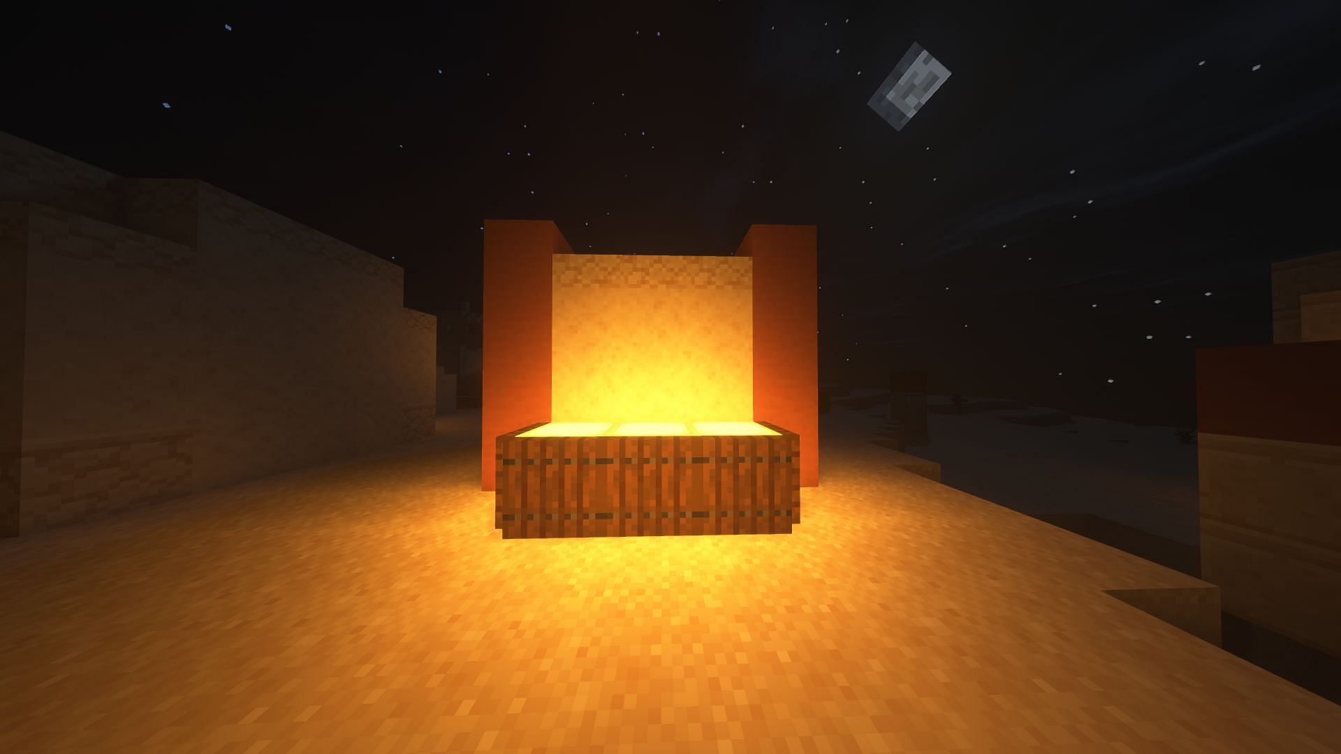 Covering some sea lanterns (Image via Minecraft)