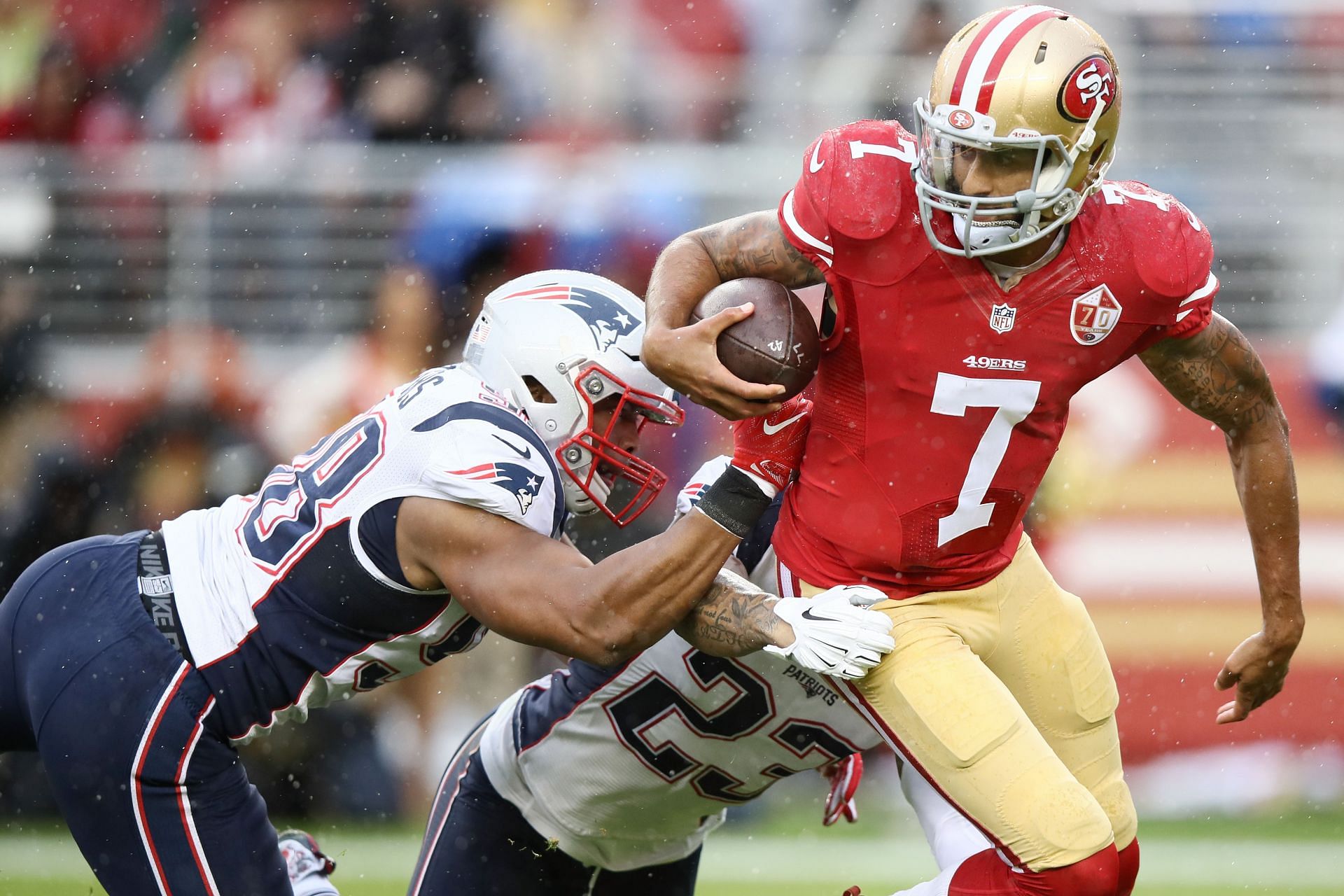 Colin Kaepernick rises to occasion as 49ers top Patriots