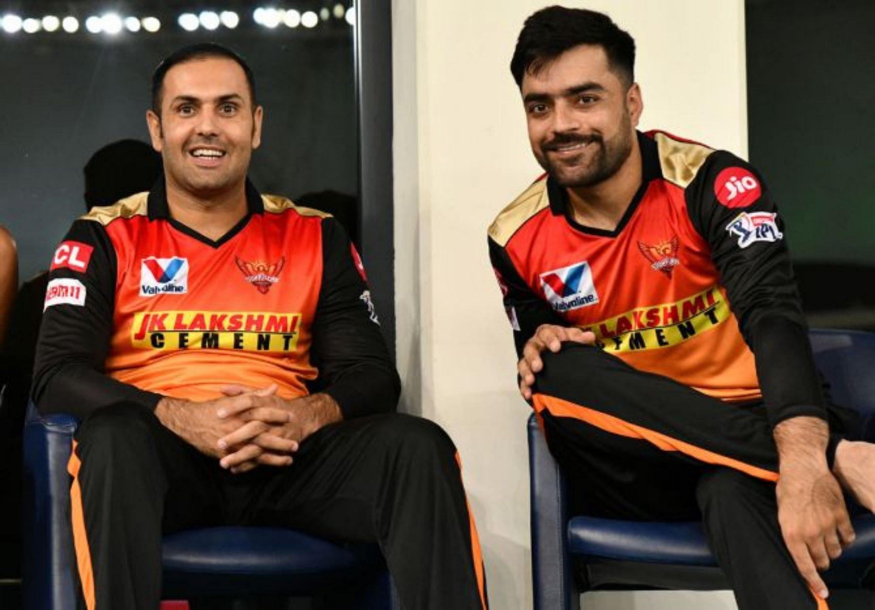 Mohammad Nabi (left) and Rashid Khan. Pic: BCCI