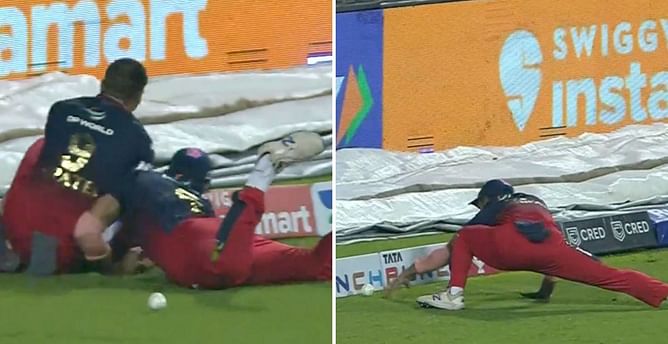 [Watch] RCB's Mahipal Lomror commits a comedy of errors while fielding vs LSG