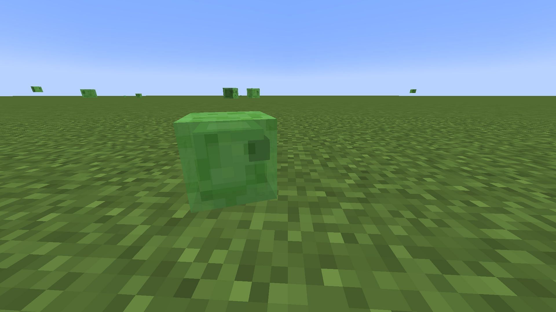 Small slimes are easiest to kill (Image via Minecraft)