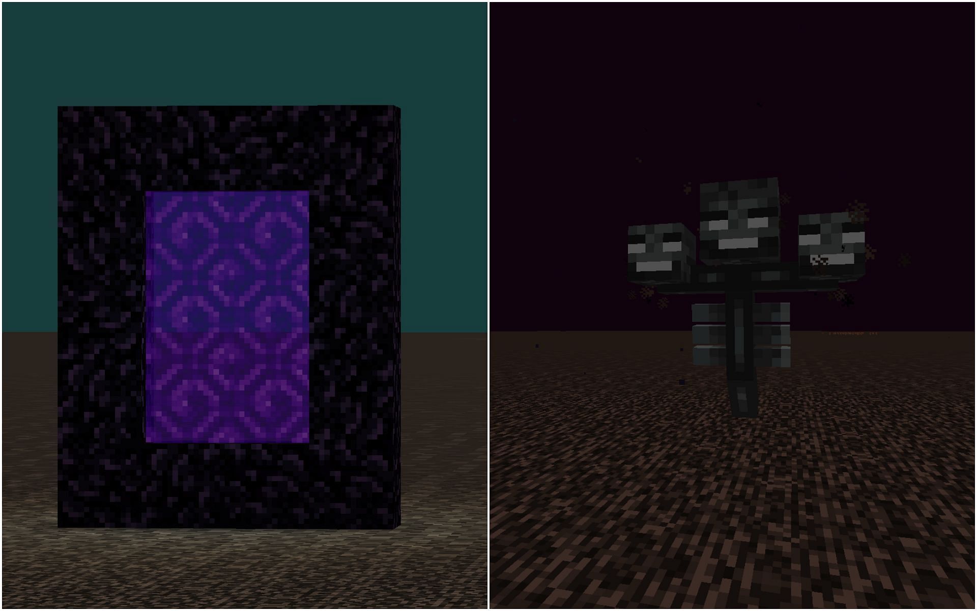 Things to do on the nether roof (Image via Minecraft)