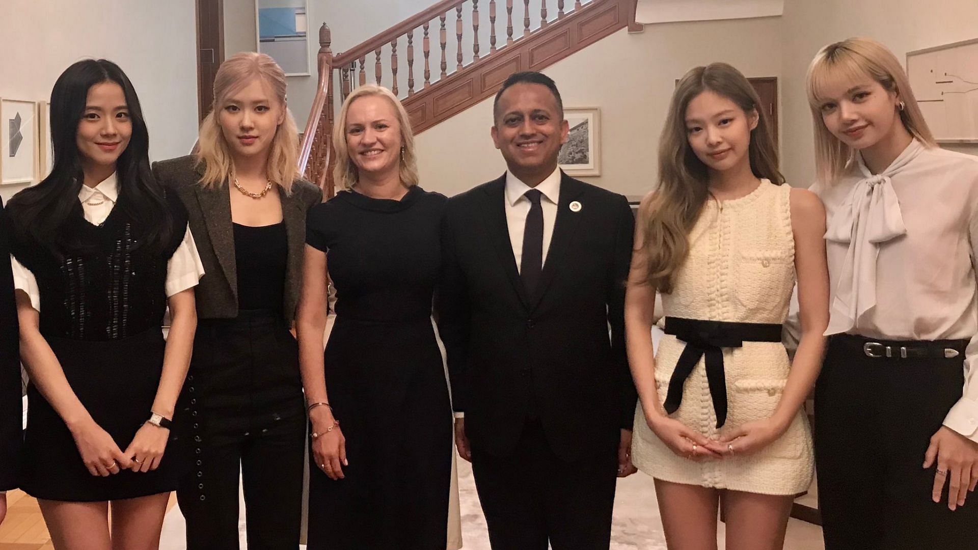 The K-pop girl group visits British Embassy in Seoul (Image via @UKinKorean/Twitter)